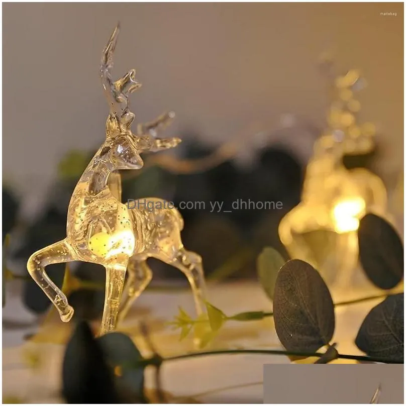 christmas decorations deer led string light 10led battery operated reindeer indoor decoration for home lights outdoor xmas party
