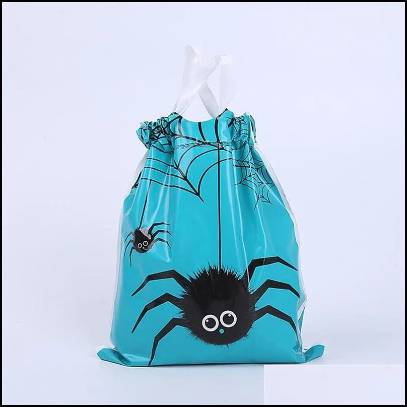 50pcs/lot halloween bag plastic party favor cartoon pumpkin vampire ghost witch handbags halloween candy bags kids party gift b3