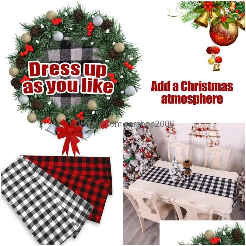 christmas decorations gift linen elk snowman table runner merry for home xmas ornaments year 2022