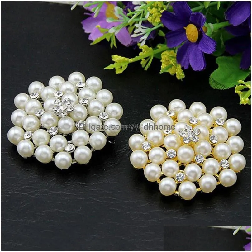 fashion pearl brooch pins corsages scarf clips silver gold diamond lapel pins brooches wedding jewelry for men women