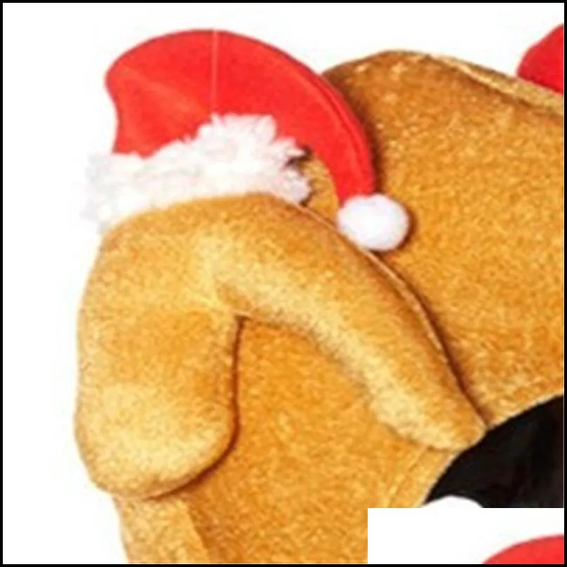 plush thanksgiving turkey hat christmas cap evening party decoration funny cock hats design man and women 12 88hph1