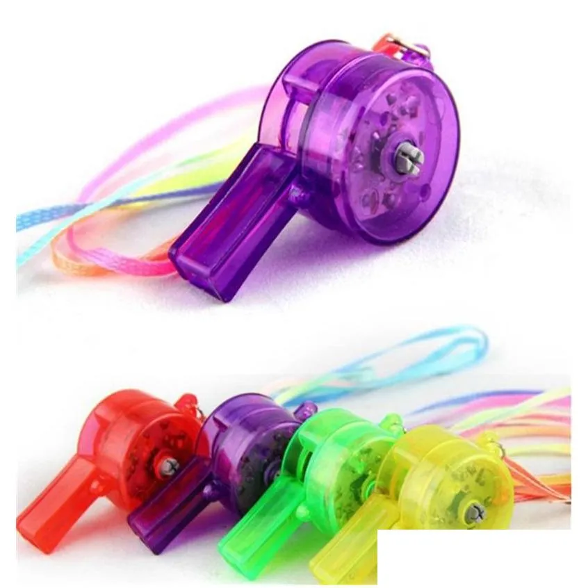 led light up flash blinking whistle multi color kids toys ball props party favors festive supplies pure color 1 15lh bb