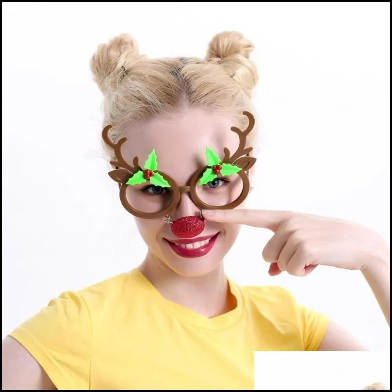 creative funny glasses cute cartoon deer horn spectacles christmas gift birthday party decoration new arrive 8sf c