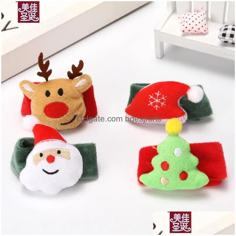 christmas decorations santa claus clapping ring cute reindeer korean creative flannel gifts for childrenchristmas