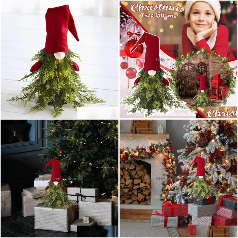 christmas decorations lighted tree sitting gnome decoration cute outdoor year navidad happy decor ornaments festival 2022