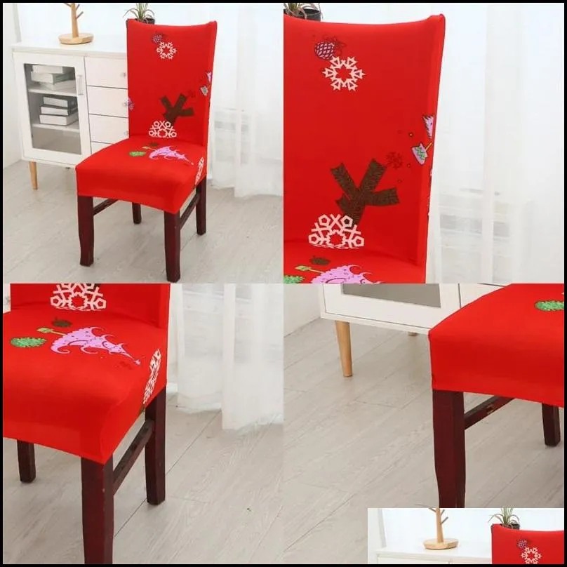 household dining chair cover 2020 christmas ornament elastic force sleeve conjoined hotel heart shaped decoration sleeves 8lp