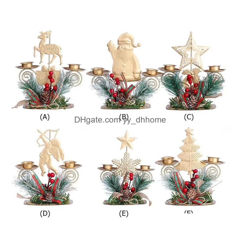 christmas decorations creative metal candle holder crafts party holiday model home dining festive table hanging decorationchristmas