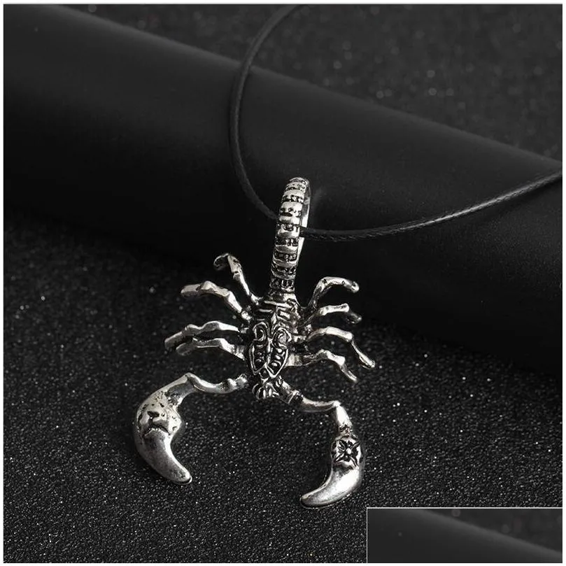 steampunk necklace men chain scorpion jewelry  statement necklace pendant scorpio pendant necklace