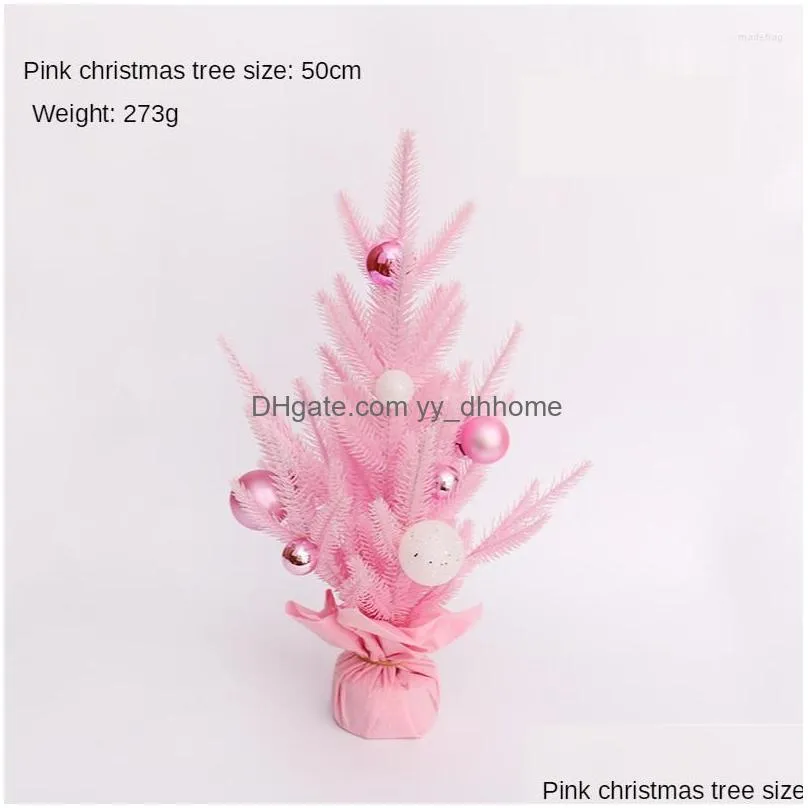 christmas decorations pvc mini artificial tree pink desktop in el shopping malls home ornaments