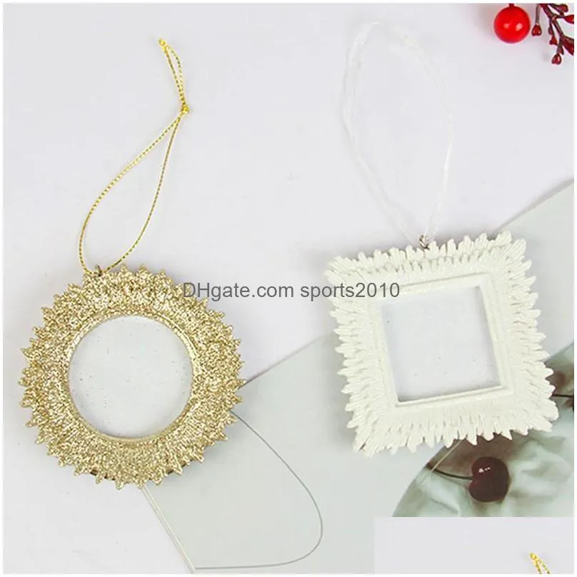 christmas decorations picture frame charm pendant po ornaments small insert 0.5 inch for holiday decorationchristmas