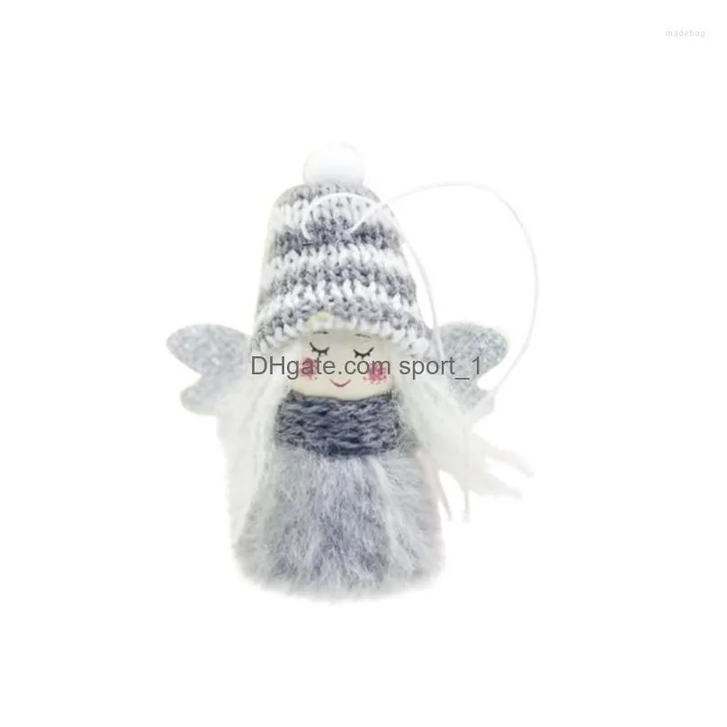 christmas decorations mini cute plush angel doll girl tree pendants ornaments home decoration xmas festival diy hanging 1118