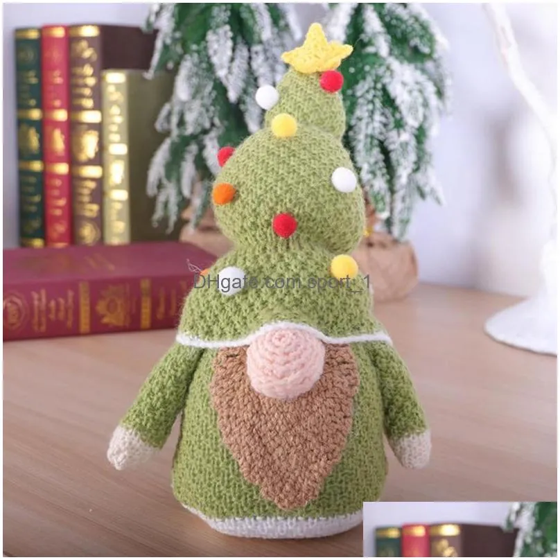 christmas decorations soft texture novelty gnome plush doll decoration knitted faceless realistic for living roomchristmas