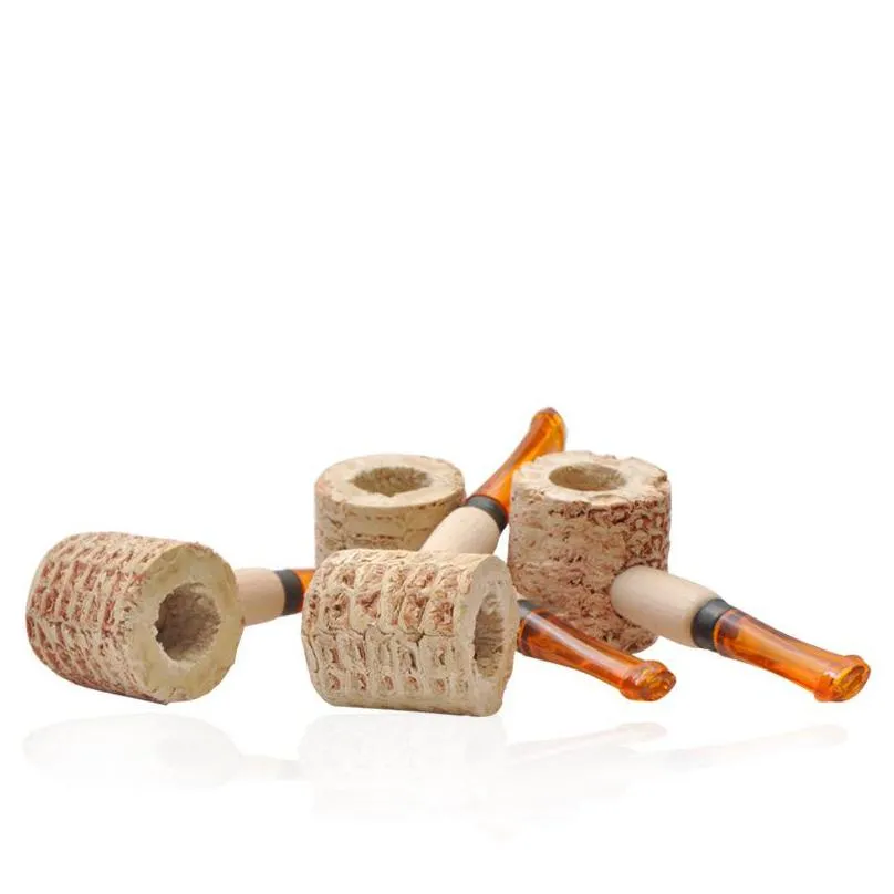 adult corn pipe disposable men portable natural corncob pipes original handmade smoking accessories pattern 1 16yd j2