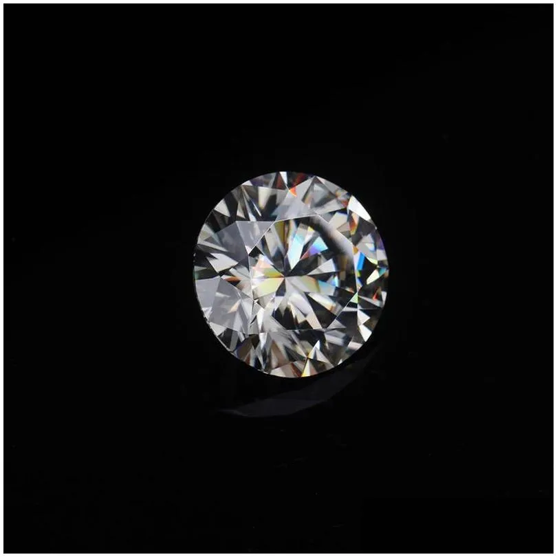 3.0mm10mm loose moissanite stone near white d color round cut excellent grade vvs