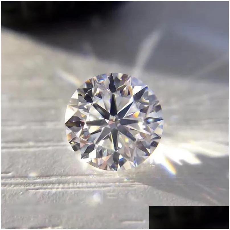 1.0ct 6.5mm d/f color vvs round brilliant cut lab certified diamond moissanite with a certificate test positive loose diamond