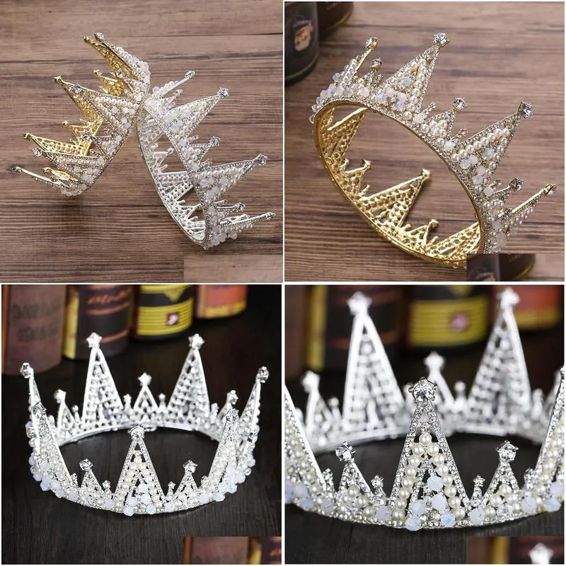 new princess headwear chic bridal tiaras accessories stunning crystals pearls wedding tiaras and crowns 12101