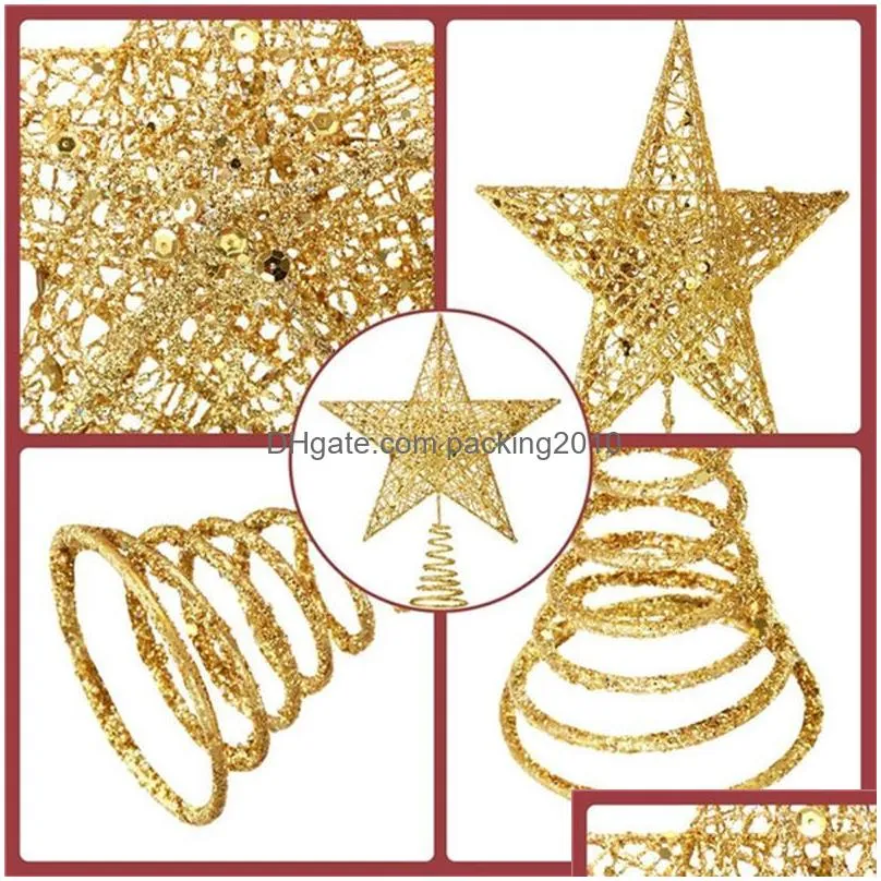 christmas decorations year 2022 natal noel tree star topper hollow out xmas home party hanging treetop ornament navidadchristmas