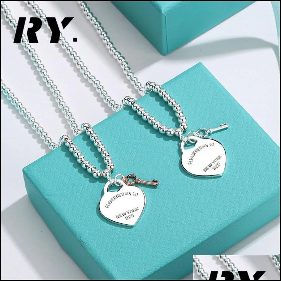 pendant necklaces clavicle chain design brand heart love necklace gold sier for women jewelry gift drop delivery 2022 1803u