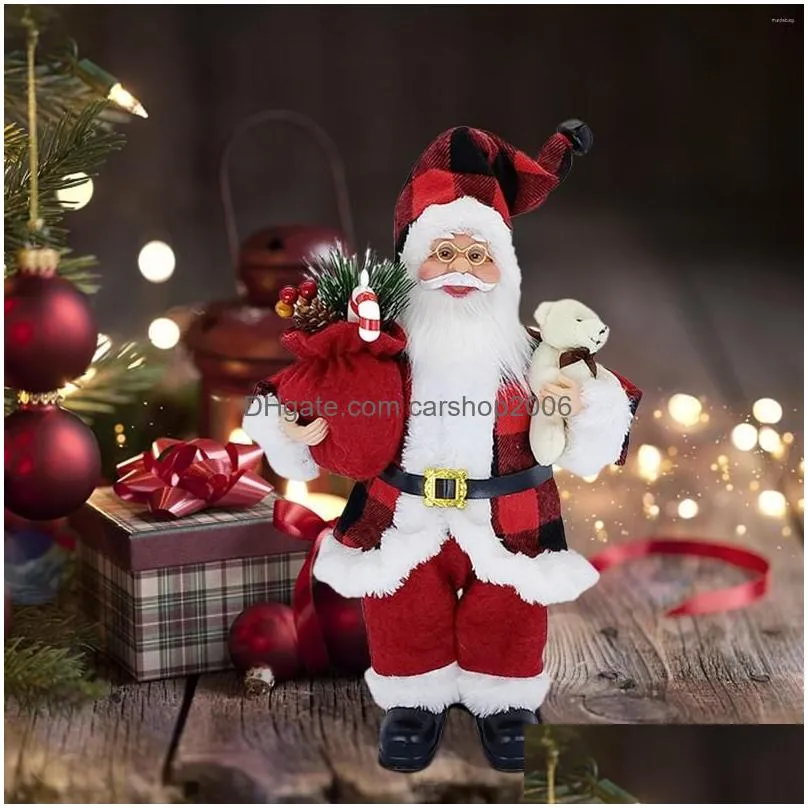 christmas decorations standing old man doll ornament plush characters children toys birthday party gifts decoration 58