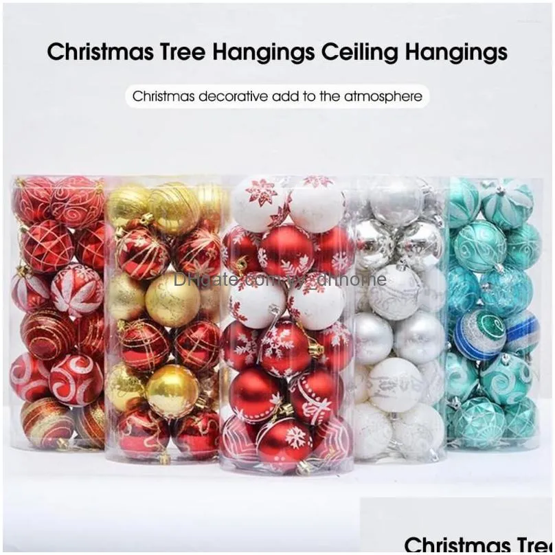 christmas decorations durable 24pcs tree ornaments hanging pendants practical shatterproof for household