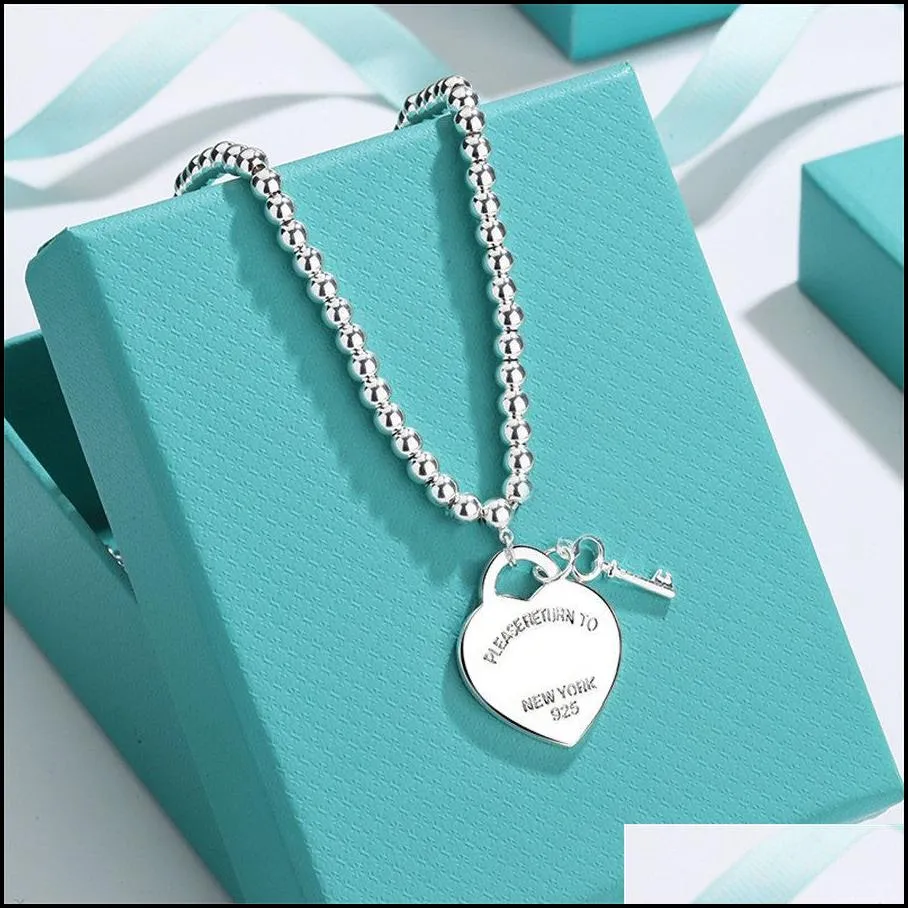 pendant necklaces clavicle chain design brand heart love necklace gold sier for women jewelry gift drop delivery 2022 1803u