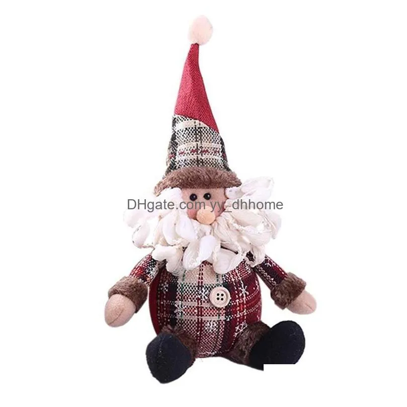 christmas decorations dolls home pendants santa claus snowman elk toys xmas figurines gift for kids tree hanging ornamentchristmas