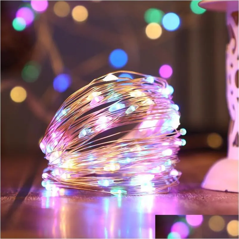christmas decorations for home 1m10m copper wire led string lights ornament xmas tree garden year 2022christmaschristmas