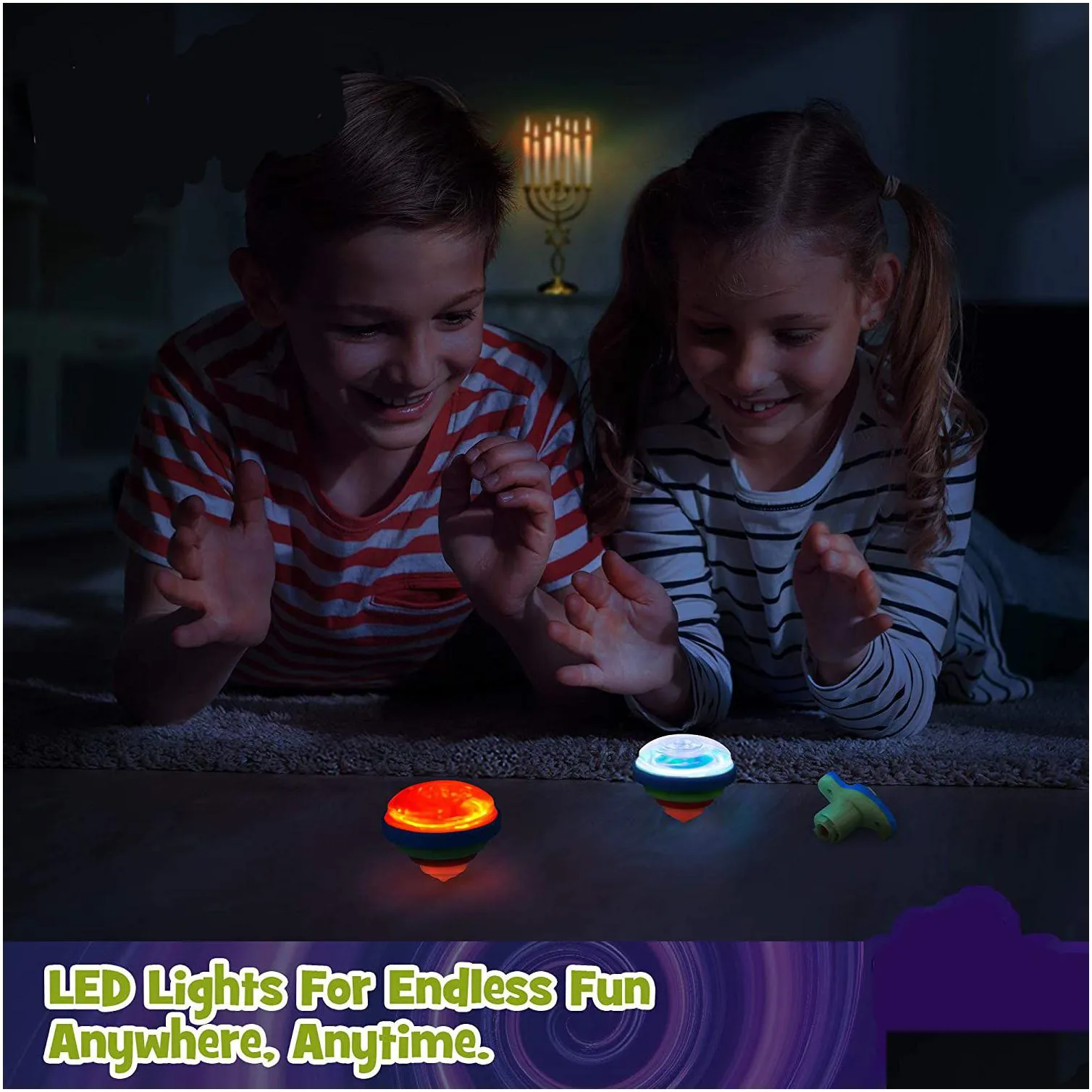 spinner toy light up spinning tops toys set of 12 ufo with flashing led lights