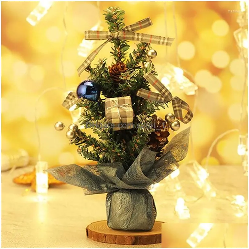 christmas decorations highly 25 cm mini trees xmas a small pine tree placed in the desktop festival home ornaments