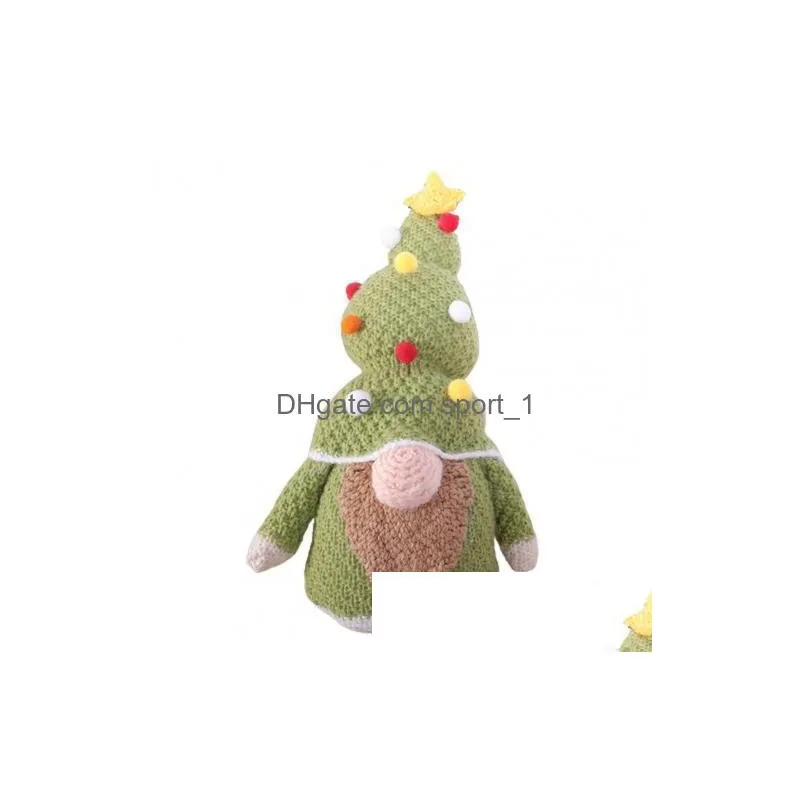 christmas decorations soft texture novelty gnome plush doll decoration knitted faceless realistic for living roomchristmas