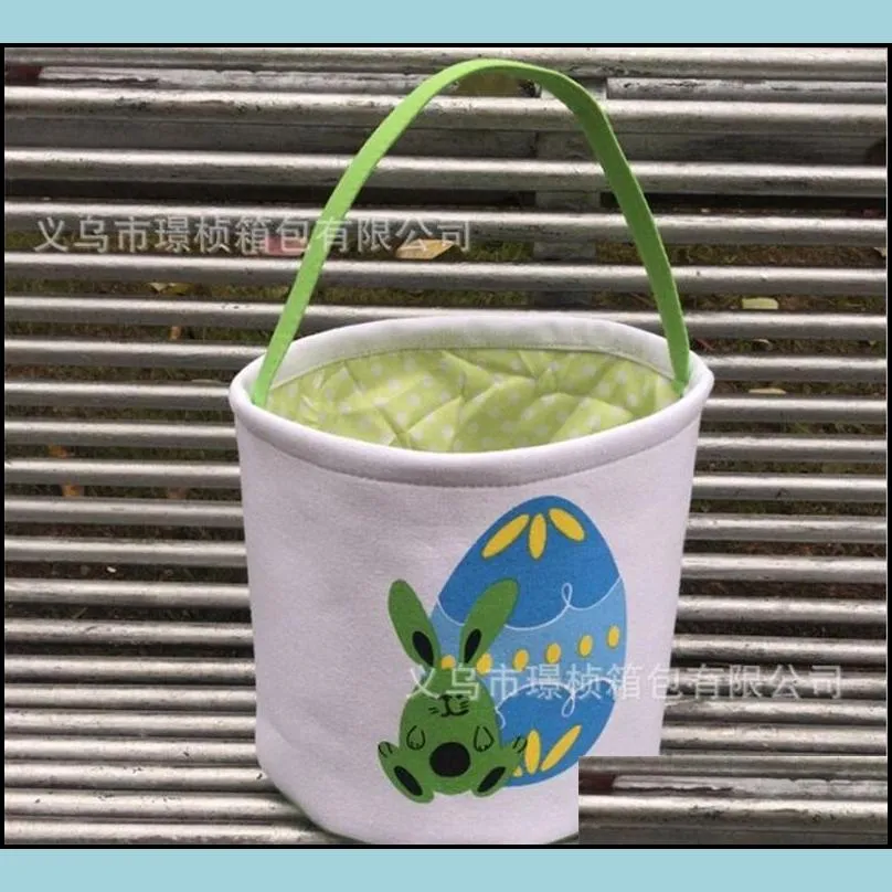 party supplies easter bucket diy basket cute bunny rabbit cartoon canvas storage bag gift bags egg candy totes lla128 68 j2