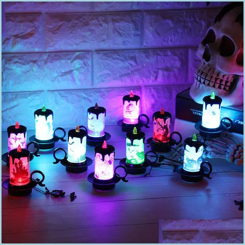 candle light desktop decoration creative led electronics cup give out lights lamp halloween decorate prop factory direct selling 3 2nh