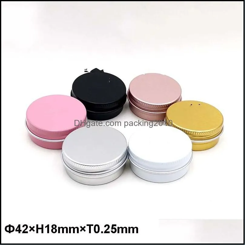 circular box mini cosmetic case 15ml small aluminum diy packing jewelry woman man fashion accesories high quality 0 78fp k2