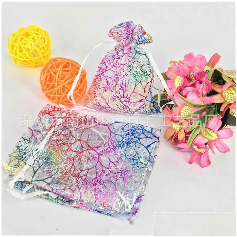 thin gauze gifts packaging bag colorful coral pouch party wedding decor cosmetics jewellry bags multi size optional 0 32bh g2