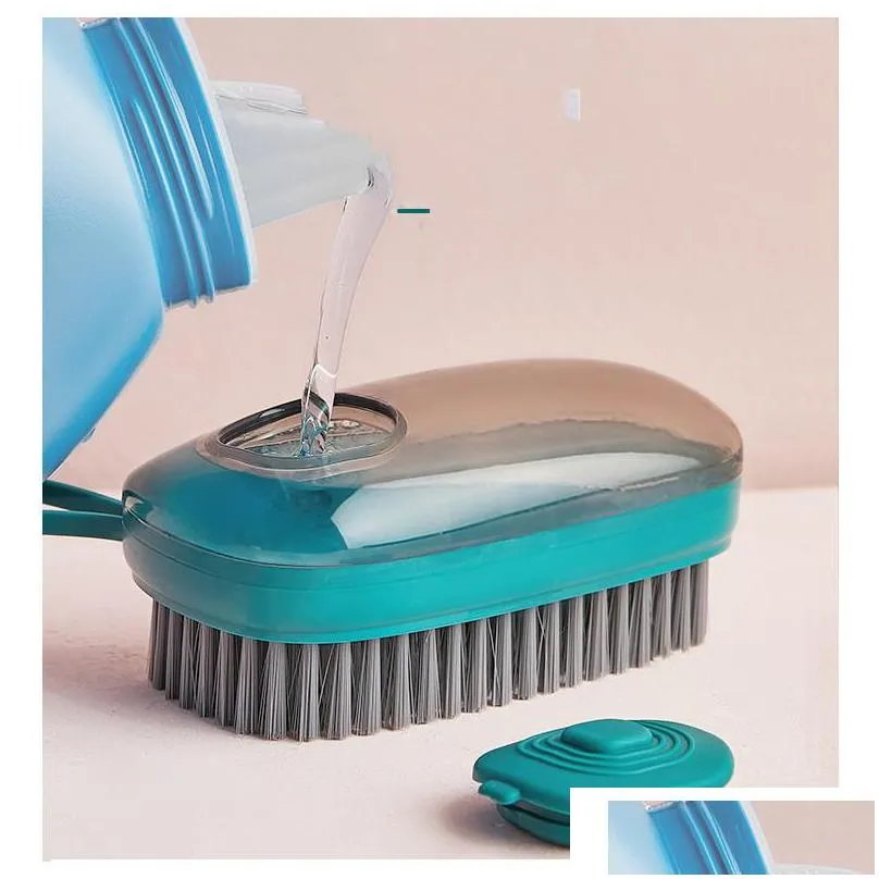 automatic filling device cleaning brush multifunctional plastic soft washing shoes clothes brushes household cleanings brush sup 83 j2