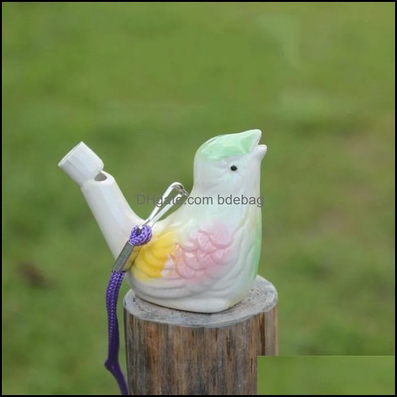 ceramic bird shape whistle add water soundding ocarina whistling cute style toys for kids arts many 1 1yx zz