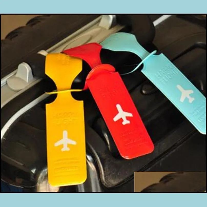 suitcase pull rod tags pvc luggage tag strip shape red yellow black information card new arrival 1 6cm l1