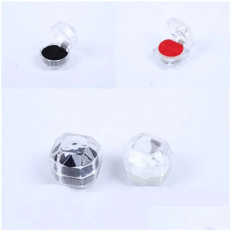 fashion acrylic jewelry packing box womens ornaments case ring earring stud storage jewels gift container 0 3cq l2