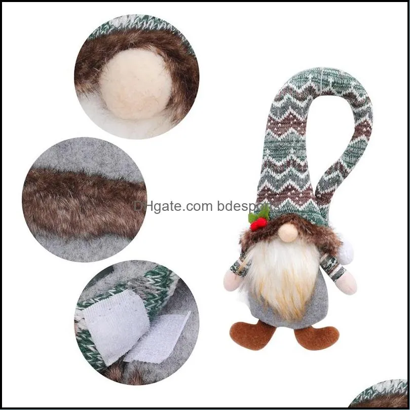 christmas decoration white beard faceless old man creative curtain buckle home decor gnome doll ornaments party festive supplies 11 8qy1