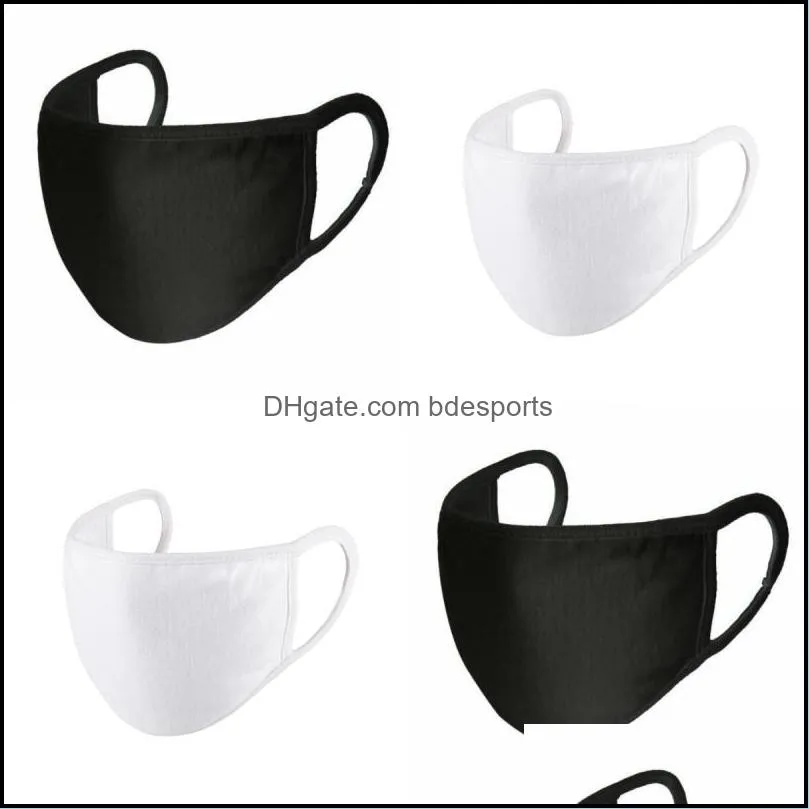 cotton masks for both men and women black and white doublelayer breathable masks sunscreen and dust masks 106 j2