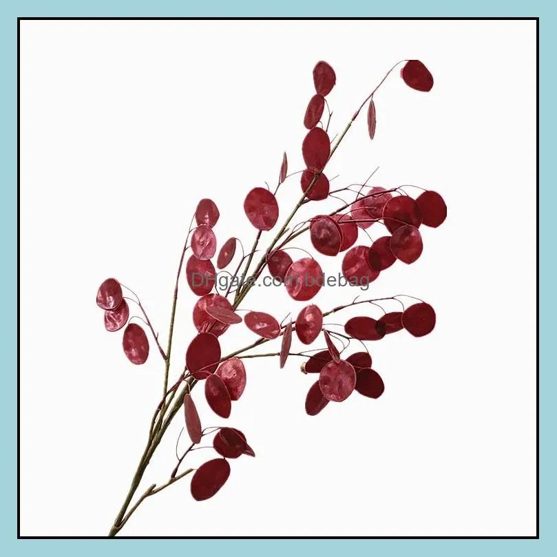 artificial plastic flower pearlescent color shell long branch simulated flowers home furnishing el background wall decoration 7 6yz