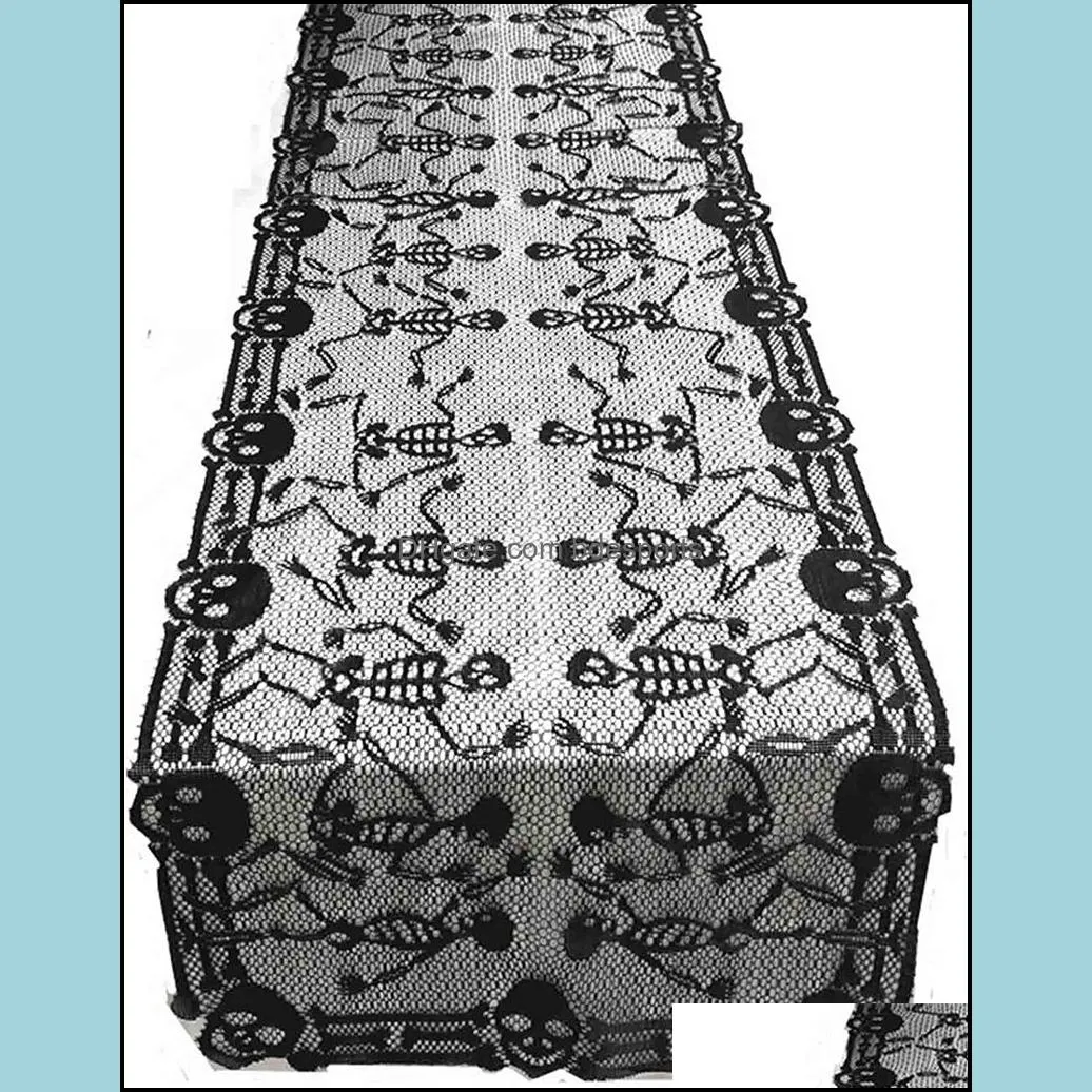 party supplies halloween tablecloth table decoration for home spider web skull spider pattern placemat creative fashion tables flags 31 88sn