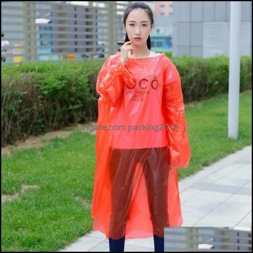 large size adults poncho rain wear clear plastic disposable outdoor activity emergency raincoat ultrathin hooded rainwear in stock 1 9fs