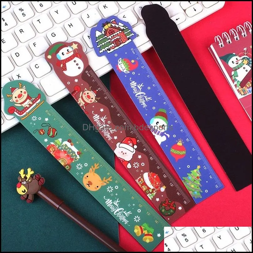 christmas party gifts soft ruler with magnetic for children cute snowman elk design rulers christmas novelty gift 0 49zr d3