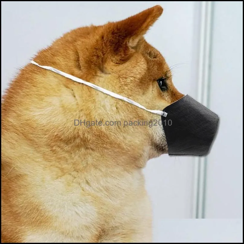 pets mouth cover dog face masks respirator mascherine cloth dogs masks anti biting barking device 5fk uu