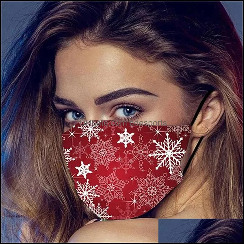 happy new year mask 2021 new year snowflake 3d printing christmas face masks dustproof breathable washable masks for adult and 7 g2