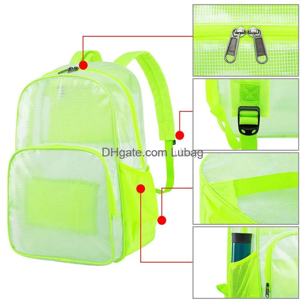 stadium approved backpack heavy duty school bag for 15.6 laptop clear