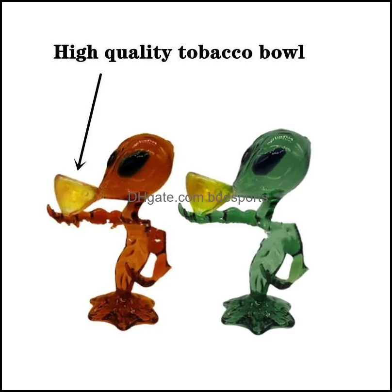 alien glass pipes glass smoking pipe water pipes 18cm height green g spot smoking pipe alien glass pipe bong water