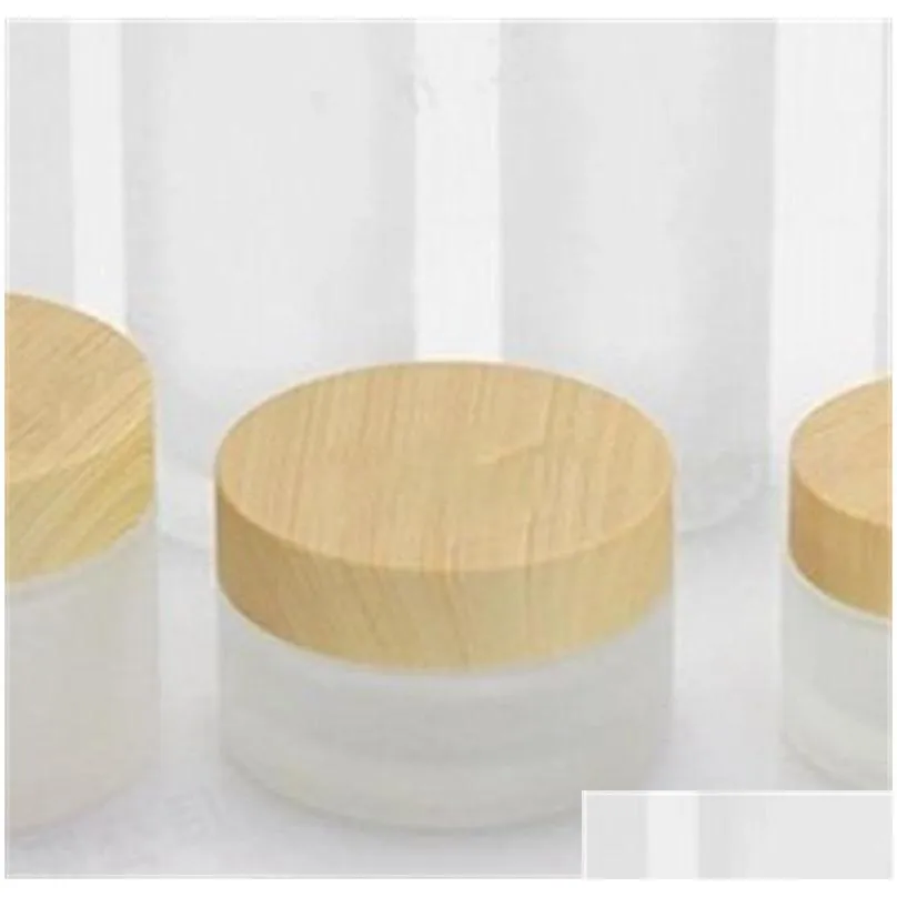 diy lotion pump cream containers empty perfume cosmetic jars emulsion wood grain cover frosted glass bottles clean 2 83fy f2