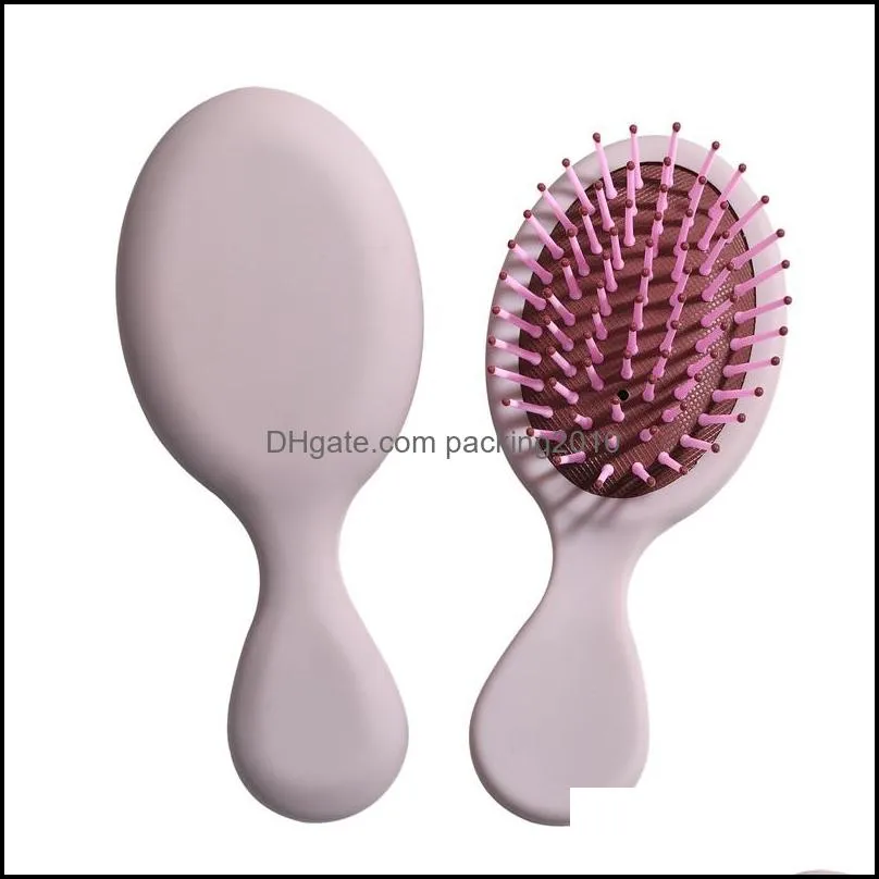 factory bristle fashion hair comb 9 colors antistatic handle comb head scalp massager cute styling tool 893 b3